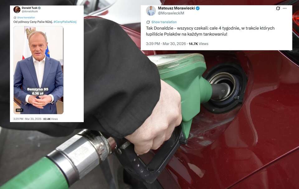 Tusk o cenach paliw. Morawiecki ripostuje: Łupiliście Polaków