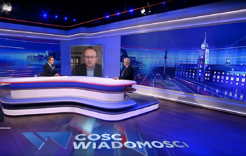 Marek Budzisz i Jan Parys w programie Gość Wiadomości / autor: TVP Info