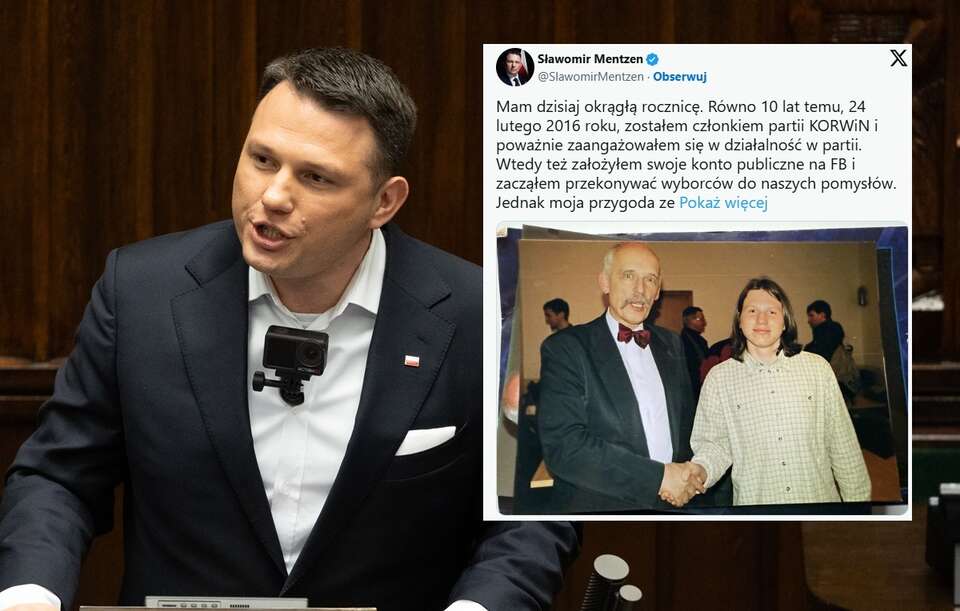 Sławomir Mentzen wrzucił swoje zdjęcie z młodości do sieci / autor: Fratria