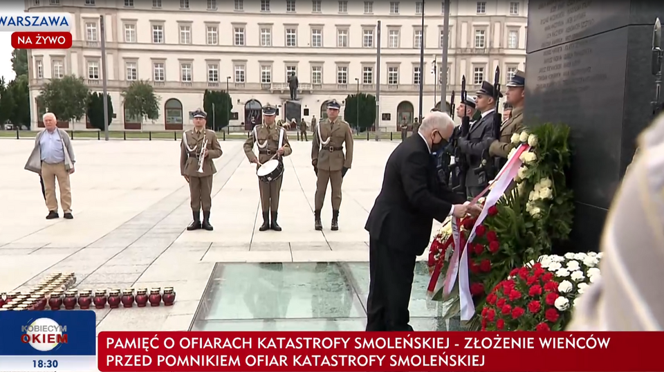 Warszawa, uroczystości na pl. Piłsudskiego / autor: screen TVP Info