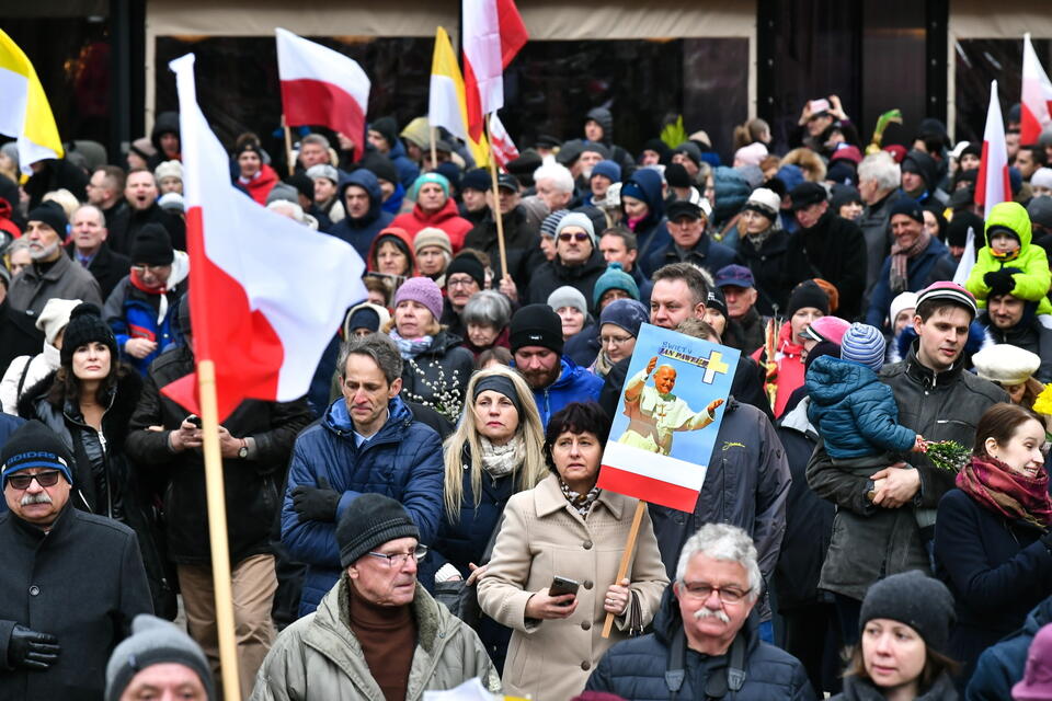 Marsz papieski we Wrocławiu / autor: PAP/Maciej Kulczyński