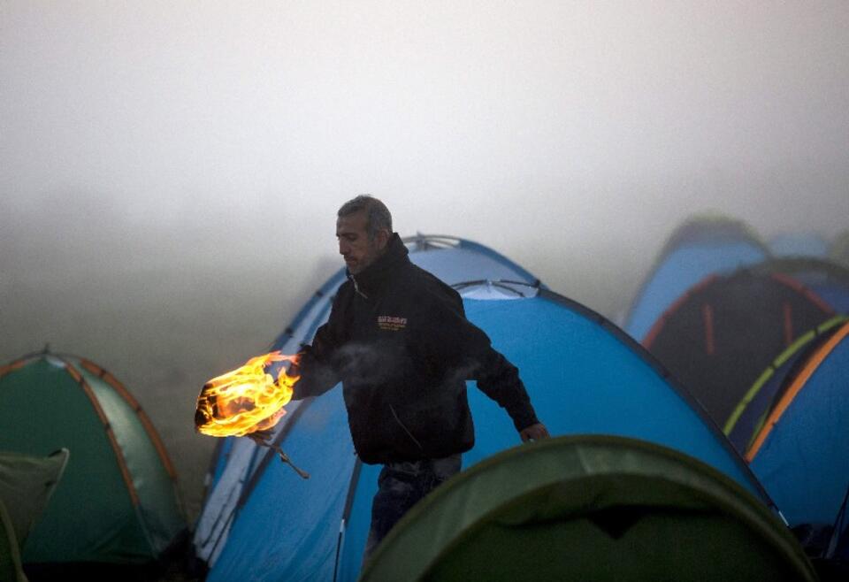 Obóz dla imigrantów w Roszke na Węgrzech, PAP/EPA