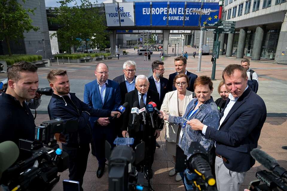 Prezes PiS J. Kaczyński w Brukseli / autor: X/Prawo i Sprawiedliwość