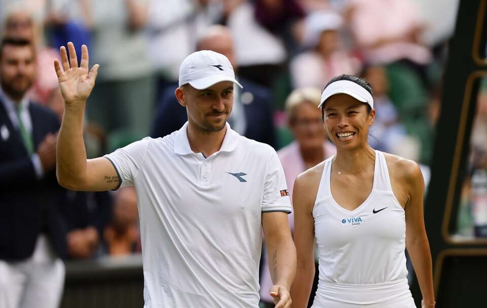 Jan Zieliński i Hsieh Su-wei / autor: PAP/EPA/TOLGA AKMEN