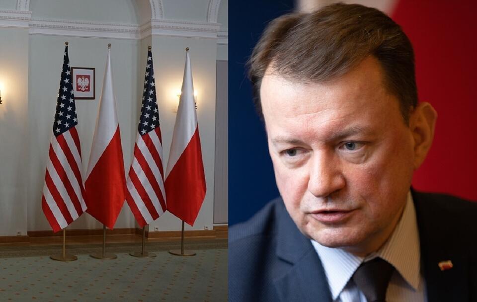 Flagi Polski i USA/Mariusz Błaszczak / autor: Fratria