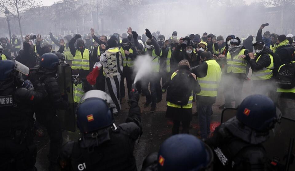 Protest w Paryżu / autor: PAP/EPA