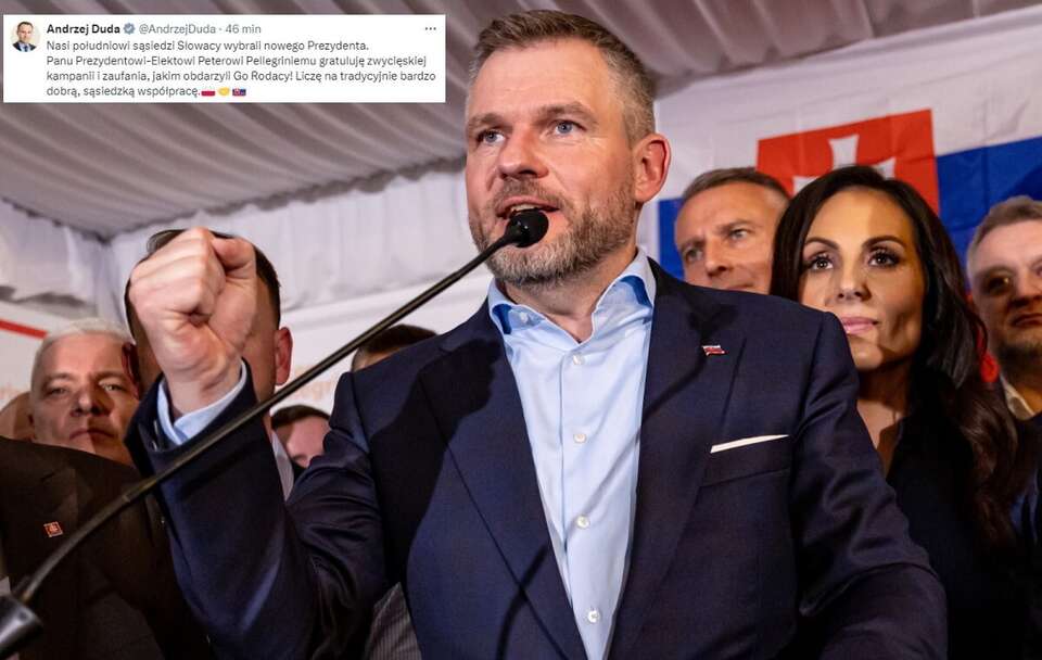 Prezydent Andrzej Duda pogratulował Peterowi Pellegriniemu / autor: PAP/EPA/MARTIN DIVISEK