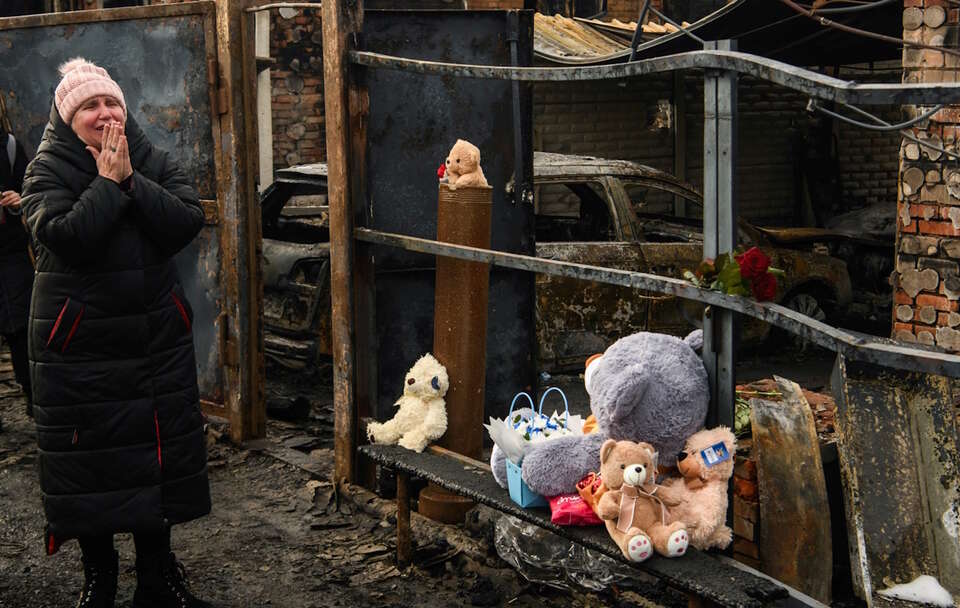 Miejsce ataku w Charkowie / autor: PAP/Vladyslav Musiienko