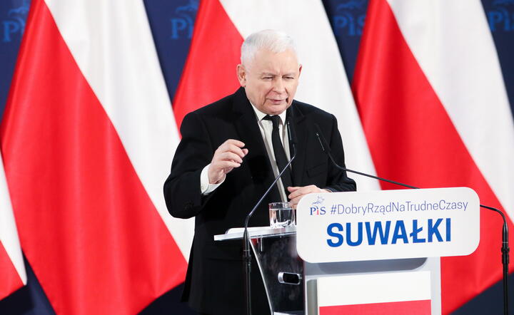 Jarosław Kaczyński w Suwałkach / autor: PAP