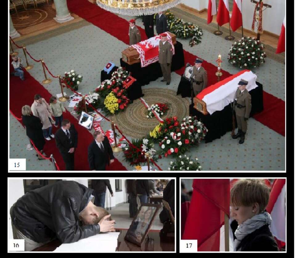To przed opisami tych zdjęć chronie PE europosłów. I tak podpis pod zdjęciem nr 16 głosi: "Wielu Polaków zdało sobie sprawę, że Polska straciła w Smoleńsku wielkiego męża stanu"