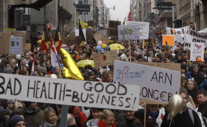 Protesty w Brukseli / autor: PAP/EPA/OLIVIER HOSLET 