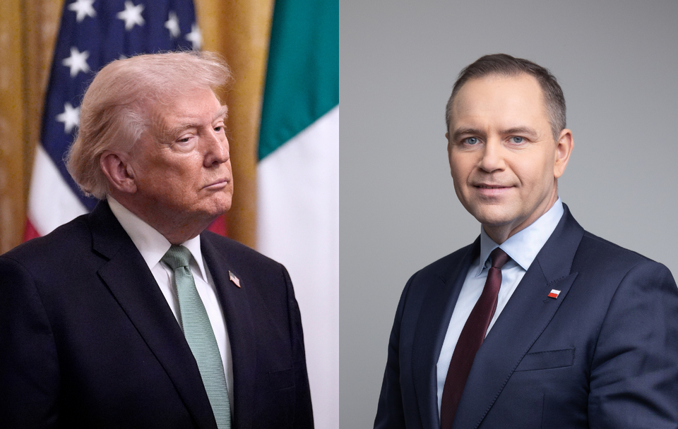 Donald Trump i Karol Nawrocki  / autor: PAP/EPA/YURI GRIPAS / POOL/Fratria