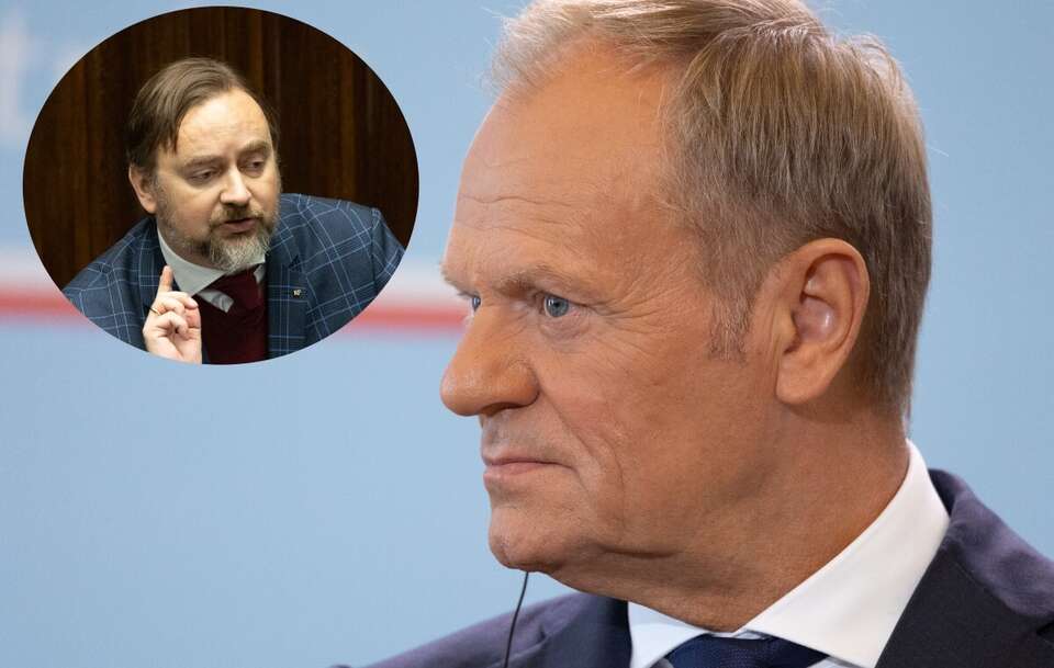 Paweł Szrot / Donald Tusk / autor: Fratria