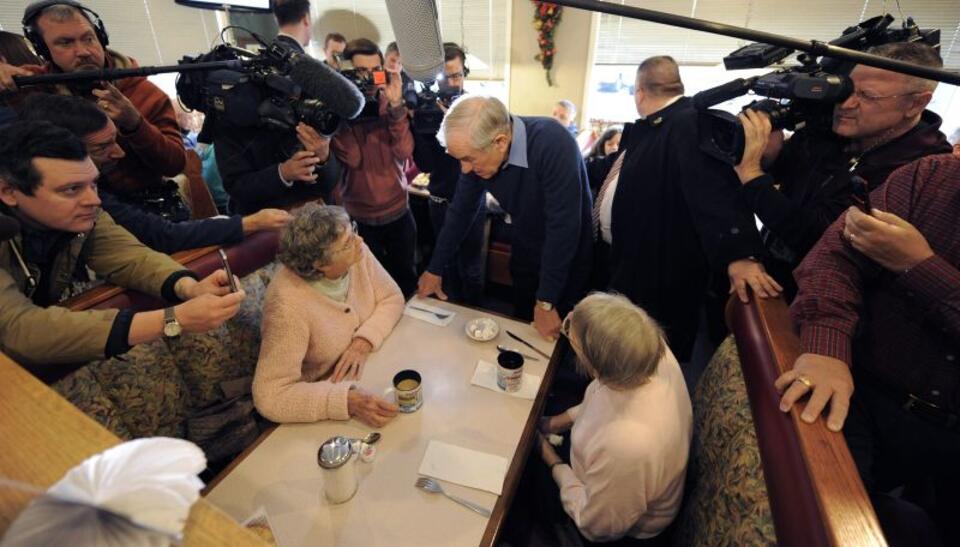 Kandydat na prezydenta USA Ron Paul w czasie kampanii, Concord, New Hampshire, USA, 7 stycznia 2012 r.