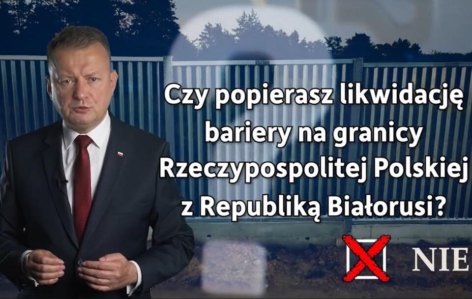 Minister Mariusz Błaszczak / autor: Twitter/@pisorgpl (screenshot)