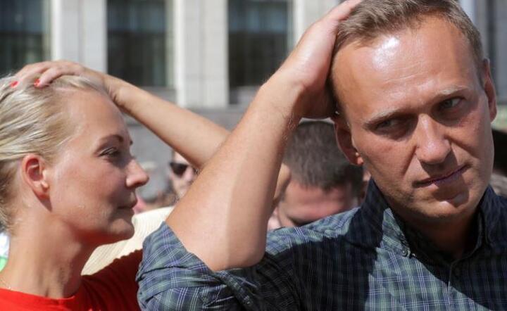 Aleksiej Nawalny i jego żona Julia  / autor: PAP