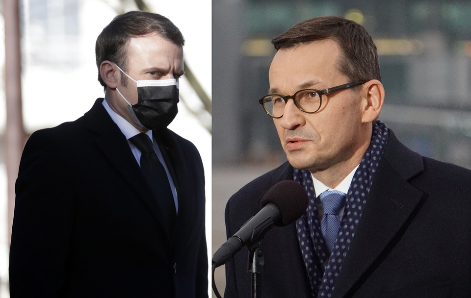 Emmanuel Macron/Mateusz Morawiecki / autor: PAP/EPA/Fratria