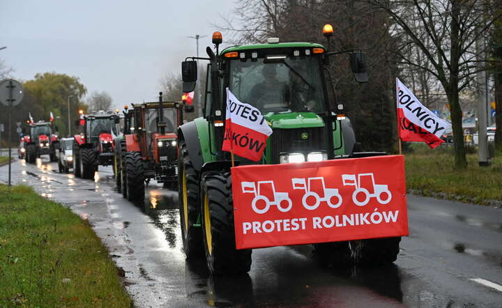 Protest rolników na ulicach Koszalina / autor: PAP/Piotr Kowala