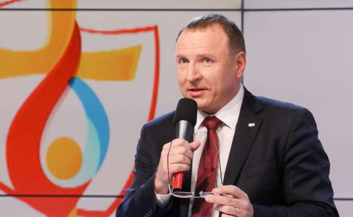 Prezes zarządu TVP Jacek Kurski, podczas prezentacji oferty programowej Światowych Dni Młodzieży, fot. PAP/Paweł Supernak