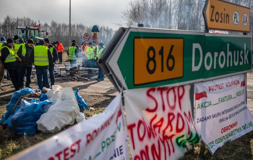 Rolnicze protesty w Dorohusku / autor: PAP/Wojtek Jargiło