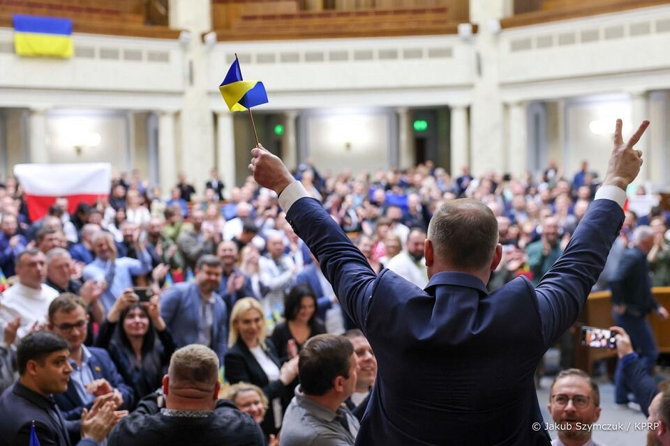 Prezydent RP Andrzej Duda przed Radą Najwyższą Ukrainy, w maju br. / autor: Jakub Szymczuk/KPRP