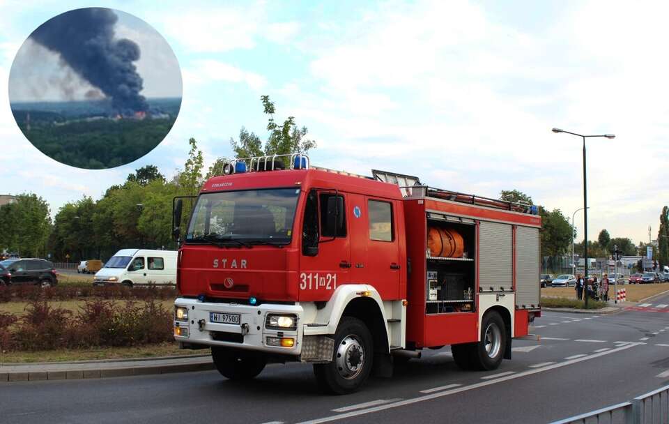 Pożar na terenie fabryki opakowań aerozoli w Charnowie / autor: Fratria/FB
