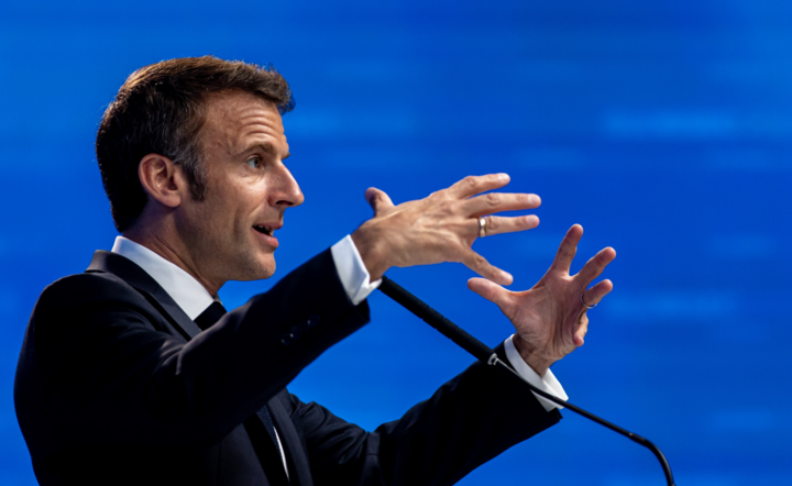Prezydent Francji Emmanuel Macron / autor: PAP/EPA/MARTIN DIVISEK