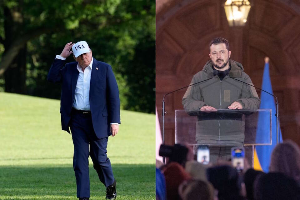 Donald Trump i Wolodymyr Zelenski / autor: PAP-EPA/Fratria