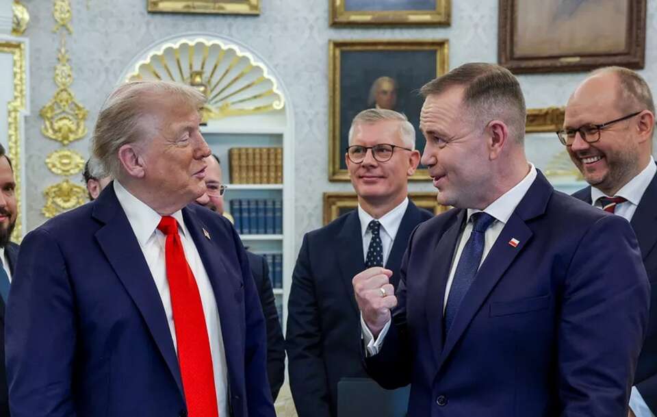 prezydent Nawrocki i prezydent Trump / autor: Mikołaj Bujak/KPRP