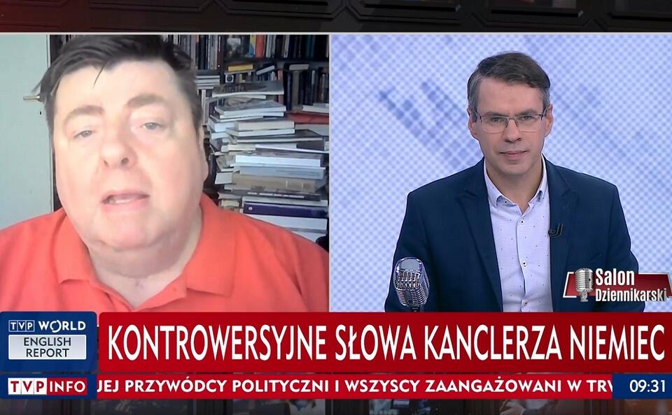 Piotr Semka w "Salonie dziennikarskim" / autor: screen TVP Info
