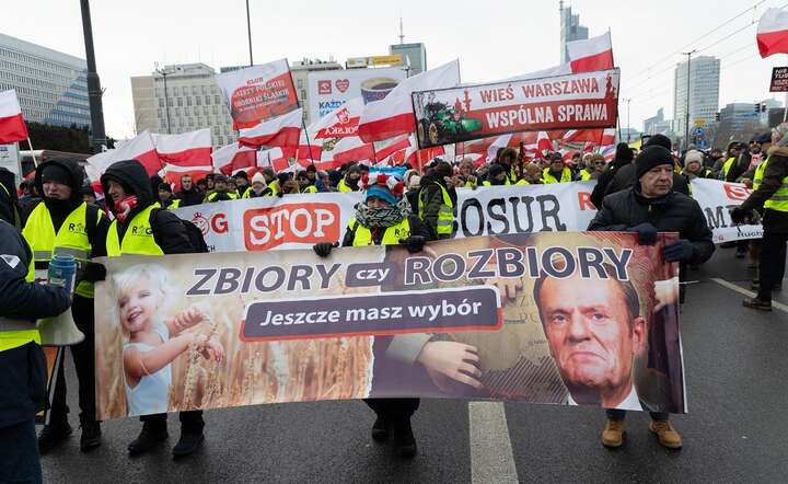 Protest rolników w Warszawie przeciw zawarciu umowy UE-Mercosur, 9 stycznia 2026 / autor: Fratria / Andrzej Wiktor