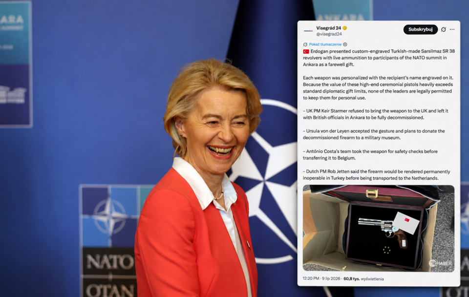Co Von der Leyen zrobiła z pistoletem od Erdogana?