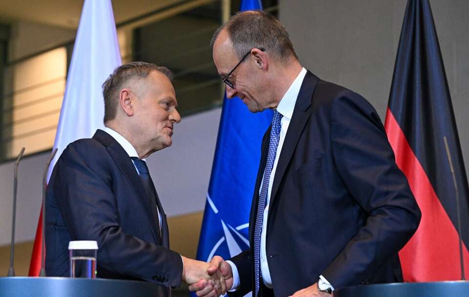 Donald Tusk i Friedrich Merz / autor: PAP/Radek Pietruszka