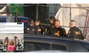 Strzały podczas szkolnego meczu hokeja oddał mężczyzna przedstawiający się jako "Roberta"   / autor: Screenshot/You Tube/NBC 10 WJAR/X/@officer_Lew