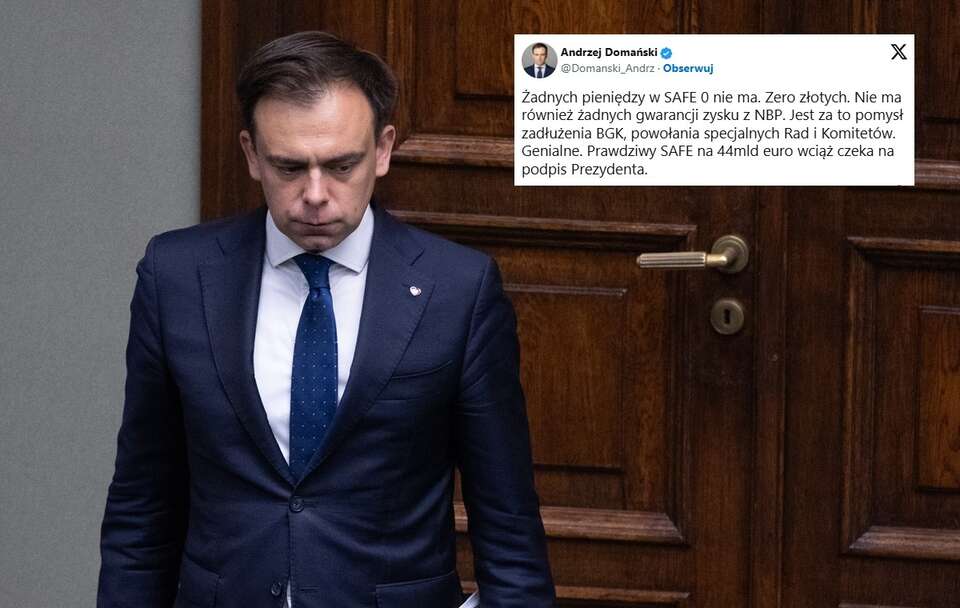 Adam Domański atakuje Polski SAFE 0% / autor: Fratria