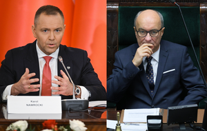 Prezydent Karol Nawrocki /  marszałek Sejmu Włodzimierz Czarzasty / autor: PAP