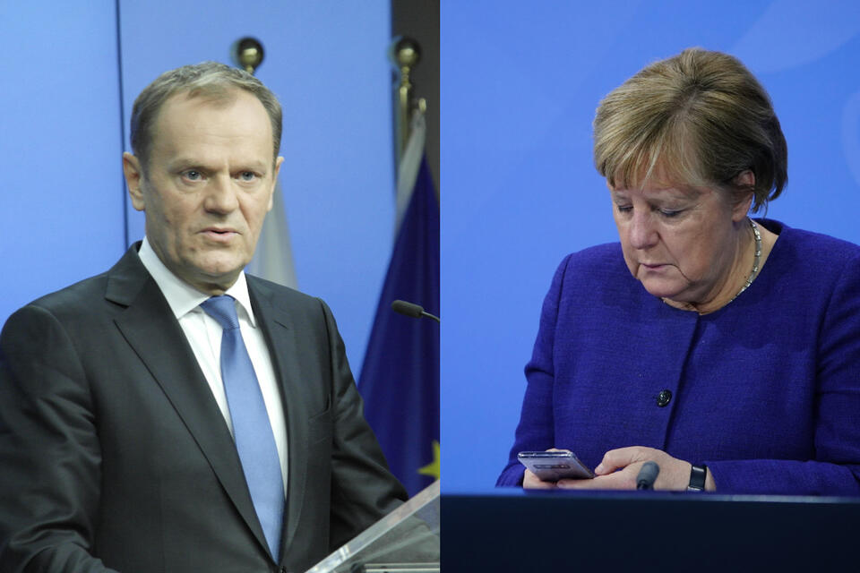 Donald Tusk i Angela Merkel / autor: Fratria/PAP/EPA