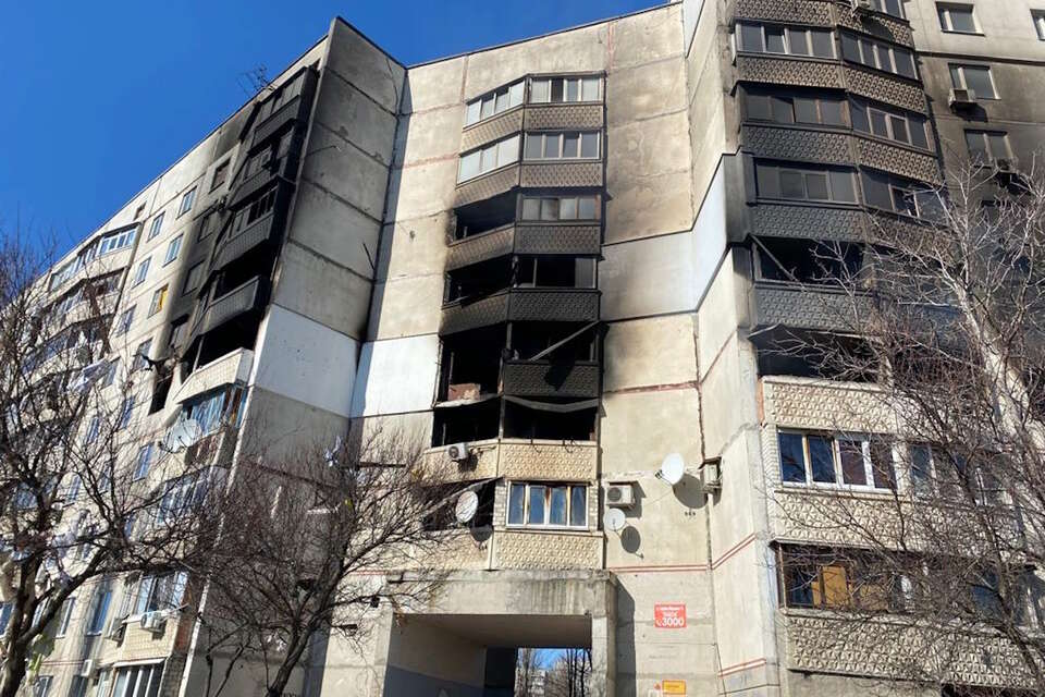 Charkow w czasie wojny na Ukrainie, zniszczony przez ostrzal rosyjski / autor: Fratria