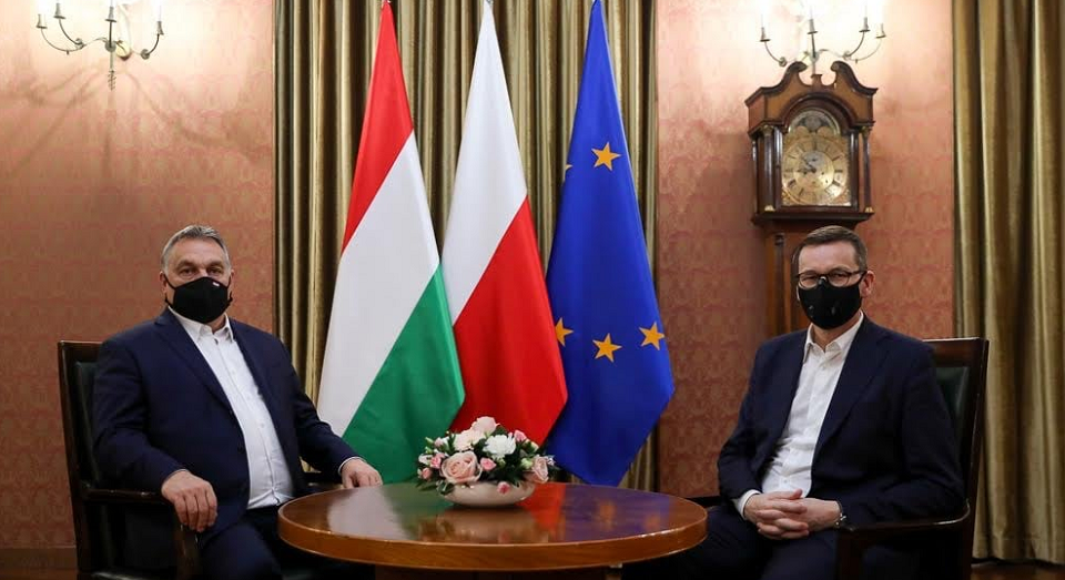 Premier Mateusz Morawiecki podczas spotkania z premierem Węgier Viktorem Orbanem / autor: Adam Guz/KPRM