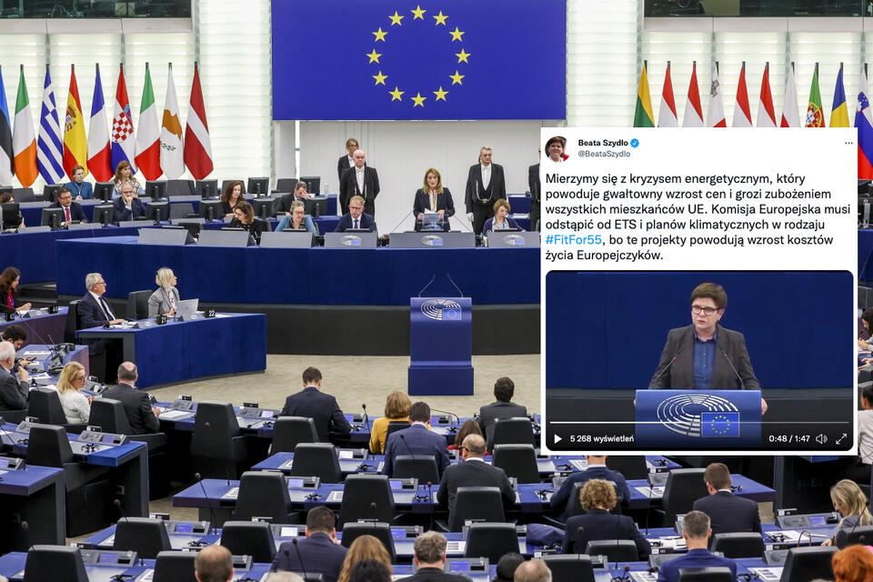 Beata Szydło w Parlamencie Europejskim. / autor: PAP/EPA/TWITTER