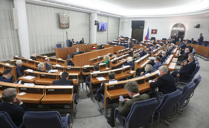senatorowie na sali obrad Senatu w Warszawie / autor: fotoserwis PAP