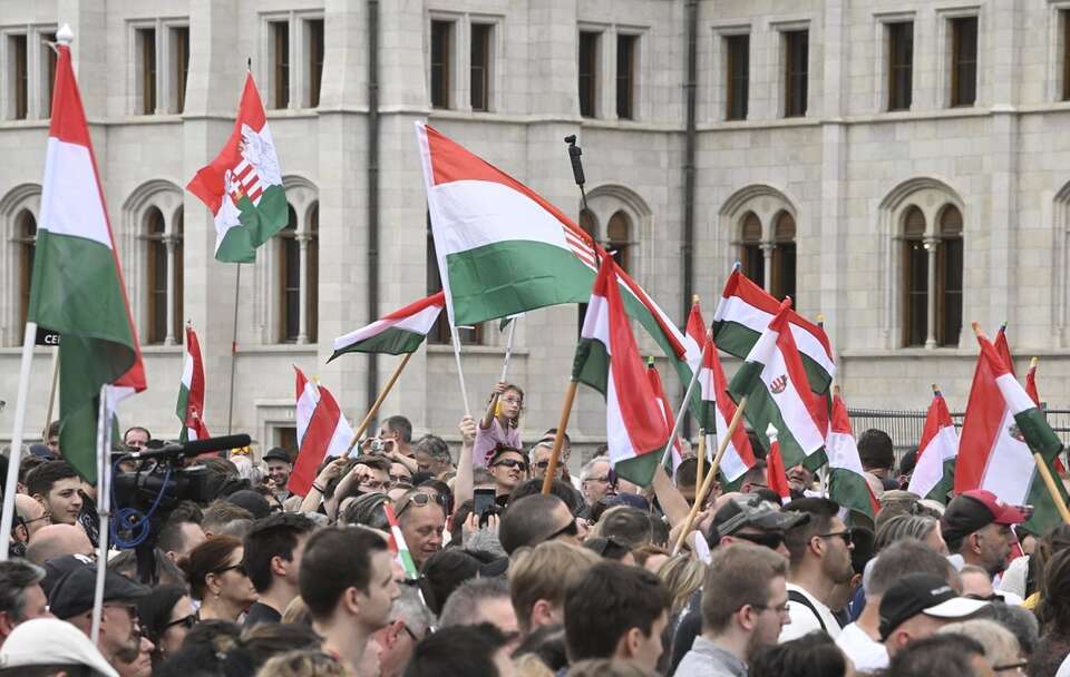 Manifestacja w Budapeszcie / autor: PAP/EPA/Szilard Koszticsak