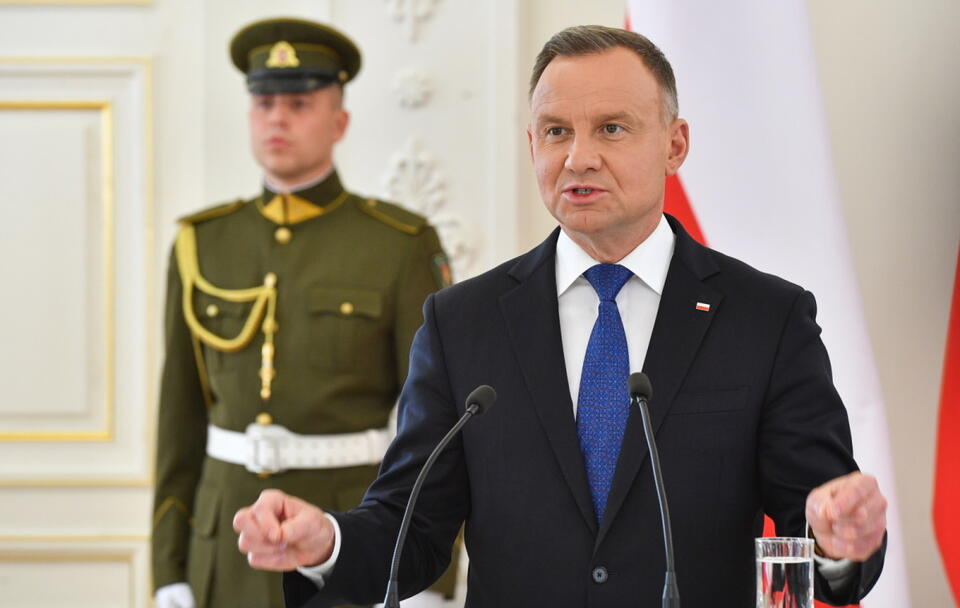 prezydent Andrzej Duda na Litwie / autor: PAP/Radek Pietruszka