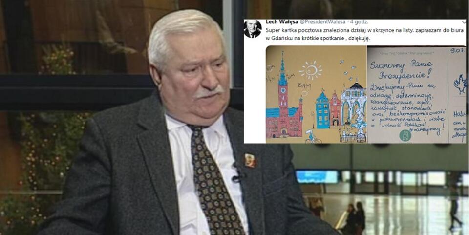 autor: screen TVP/Twitter Lech Wałęsa