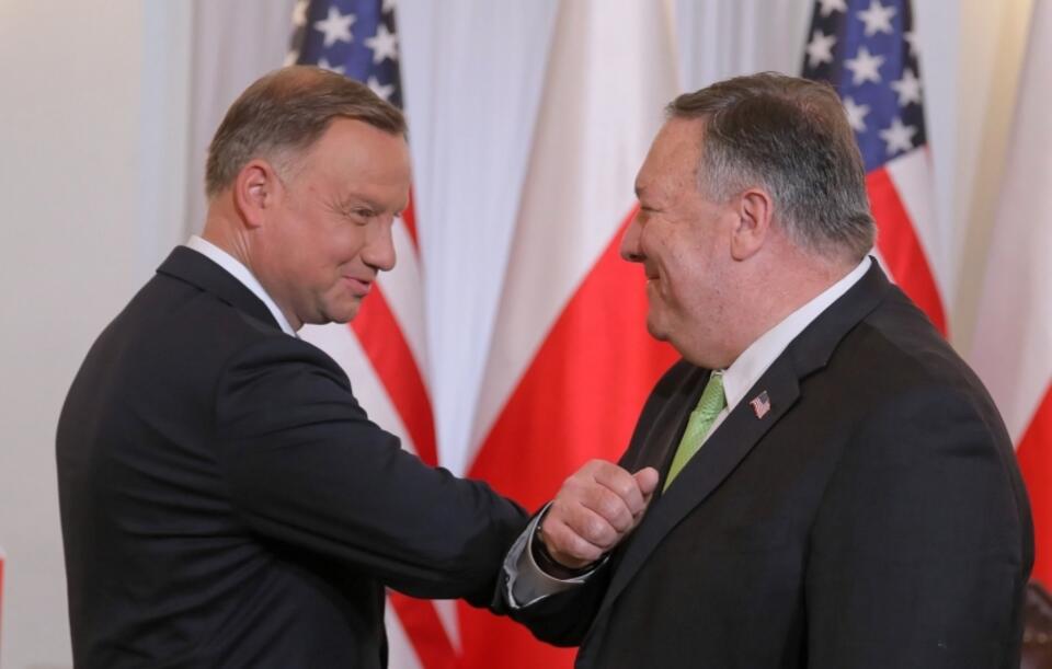 Prezydent Andrzej Duda i Mike Pompeo / autor: PAP/Paweł Supernak