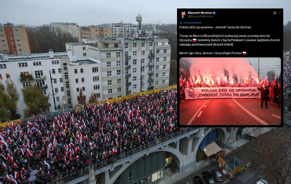 Wymowny transparent na Marszu Niepodległości!