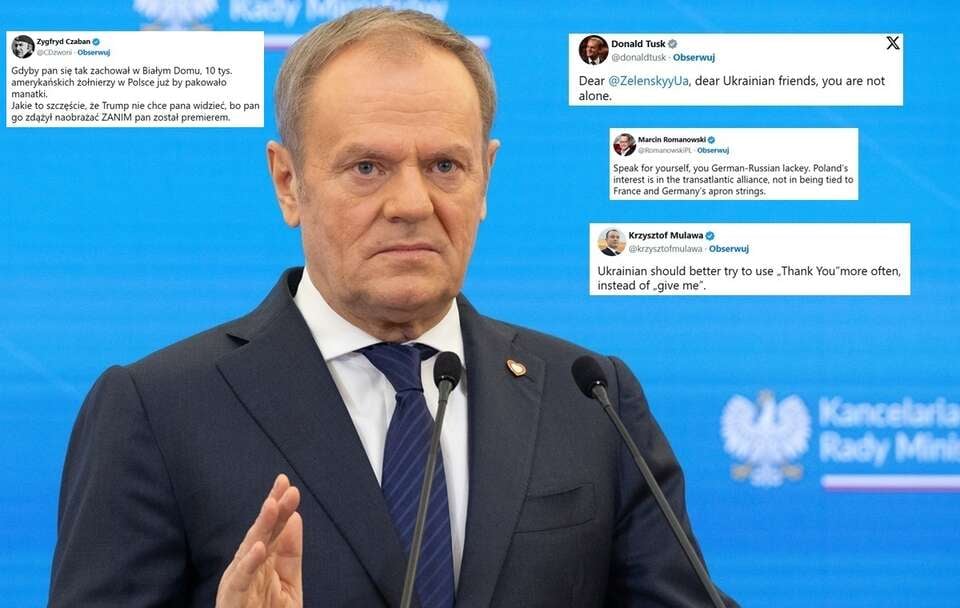 Tusk wspiera Zełenskiego po sporze z Trumpem. Burza w sieci