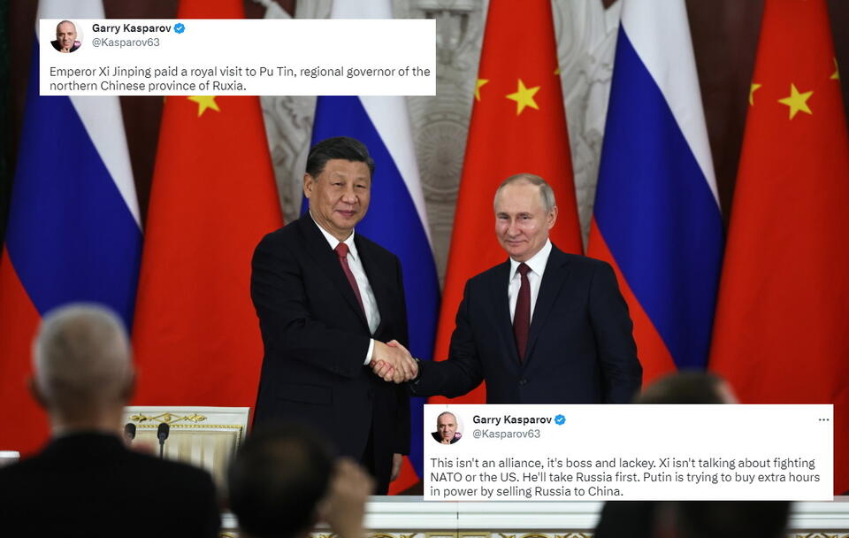 Spotkanie Xi Jinpinga z Władimirem Putinem w Moskwie / autor: EPA/MIKHAIL TERESCHENKO / SPUTNIK / KREMLIN POOL MANDATORY CREDIT Dostawca: PAP/EPA.