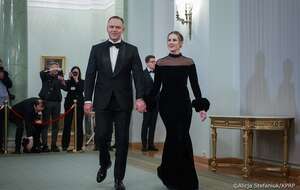 Para prezydencka podczas spotkania noworocznego z Korpusem Dylomatycznym. / autor: KPRP/Alicja Stefaniuk