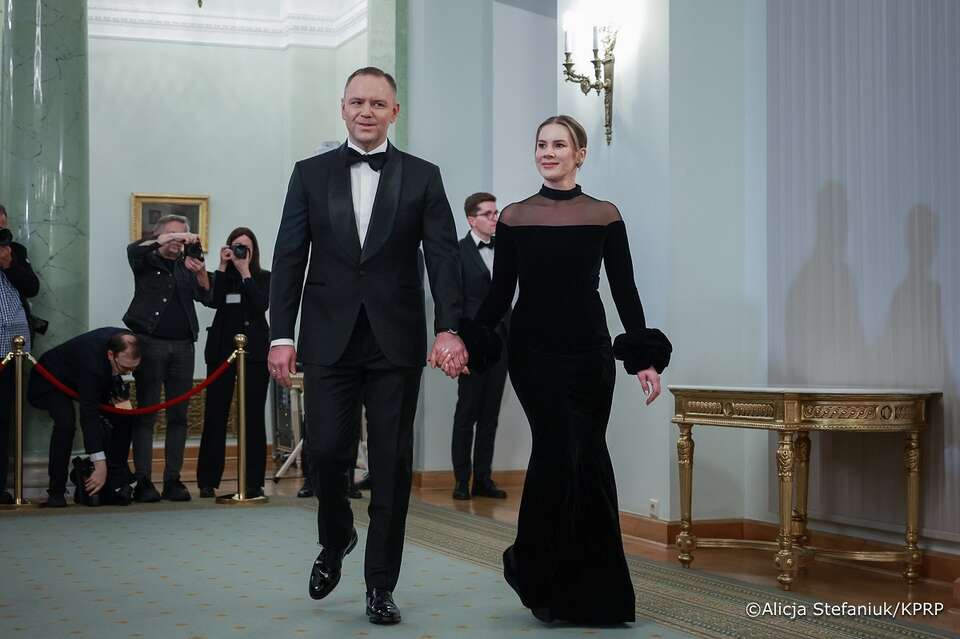 Para prezydencka podczas spotkania noworocznego z Korpusem Dylomatycznym. / autor: KPRP/Alicja Stefaniuk